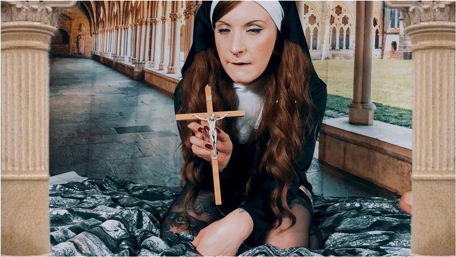 Infinitywhore0 - Horny Nun Desecrates Her Holy Bible and Crucifix - Femdom Pov - pornevening.com